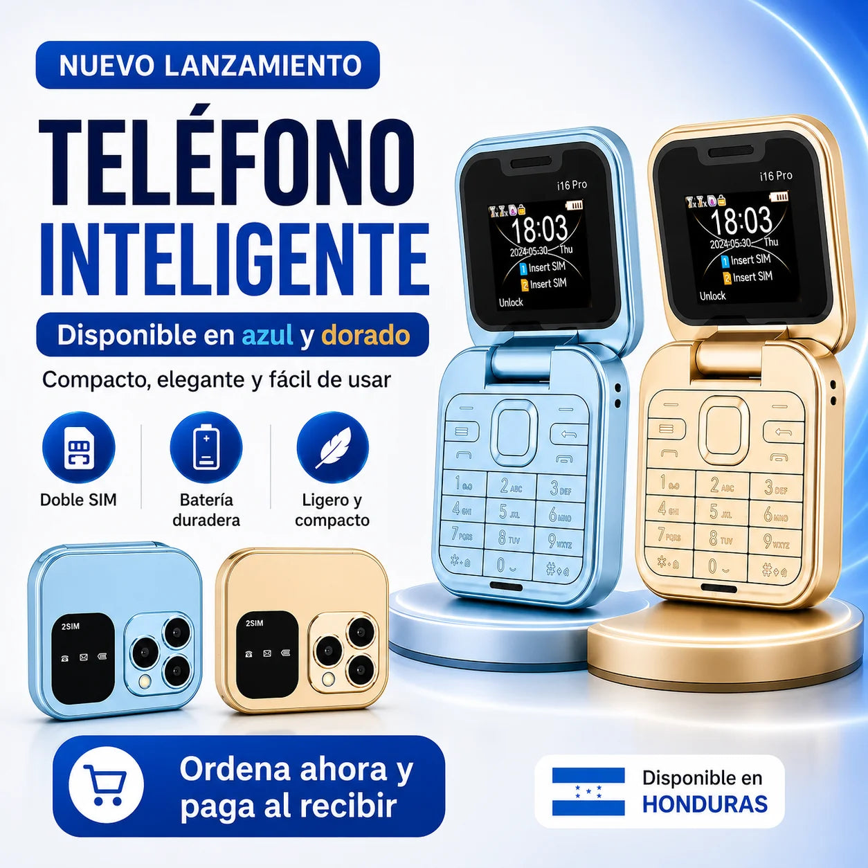 Teléfono Inteligente i16 PRO Flip™